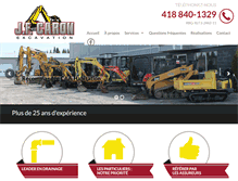 Tablet Screenshot of excavationjfcaron.com